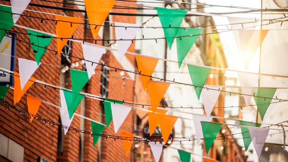 Bandierine con i colori dell'Irlanda